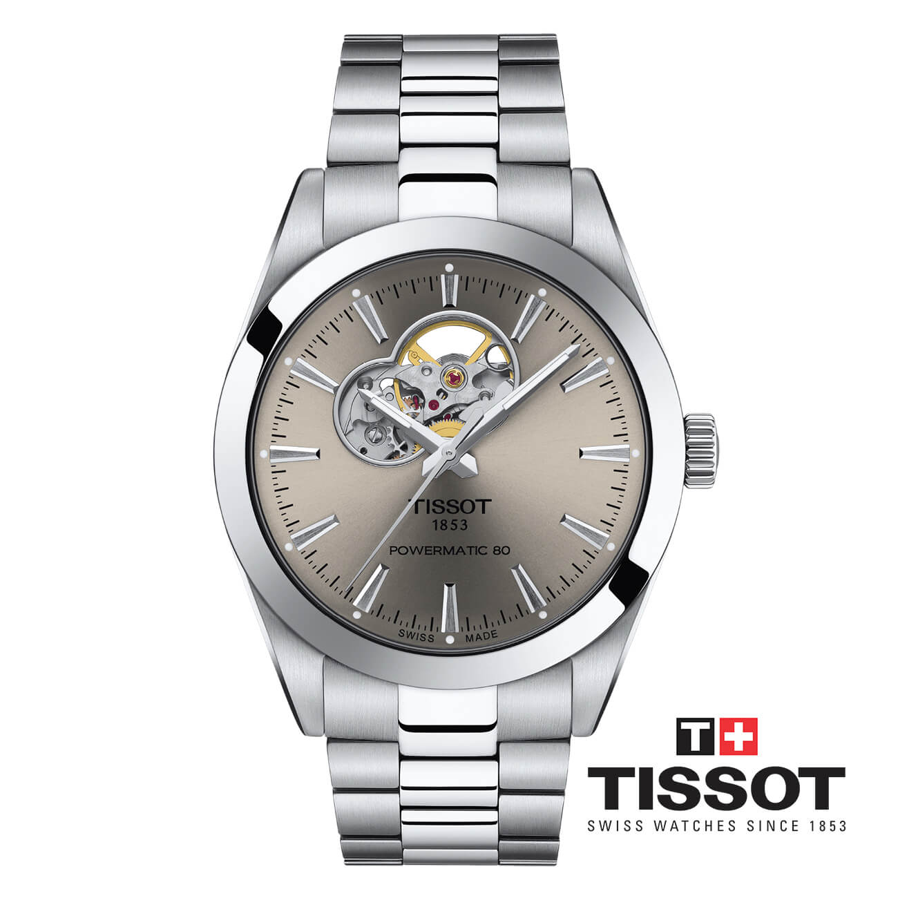 ĐỒNG HỒ NAM TISSOT GENTLEMAN POWERMATIC 80 OPEN HEART T127.407.11.081.00